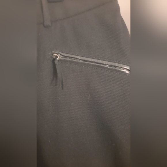 D&G Dolce & Gabbana Black Leather Trim Riding Pants size 42, waist 14" hips 18" - Picture 4 of 16